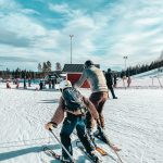 Skiën bij Visstrask By, Lapland