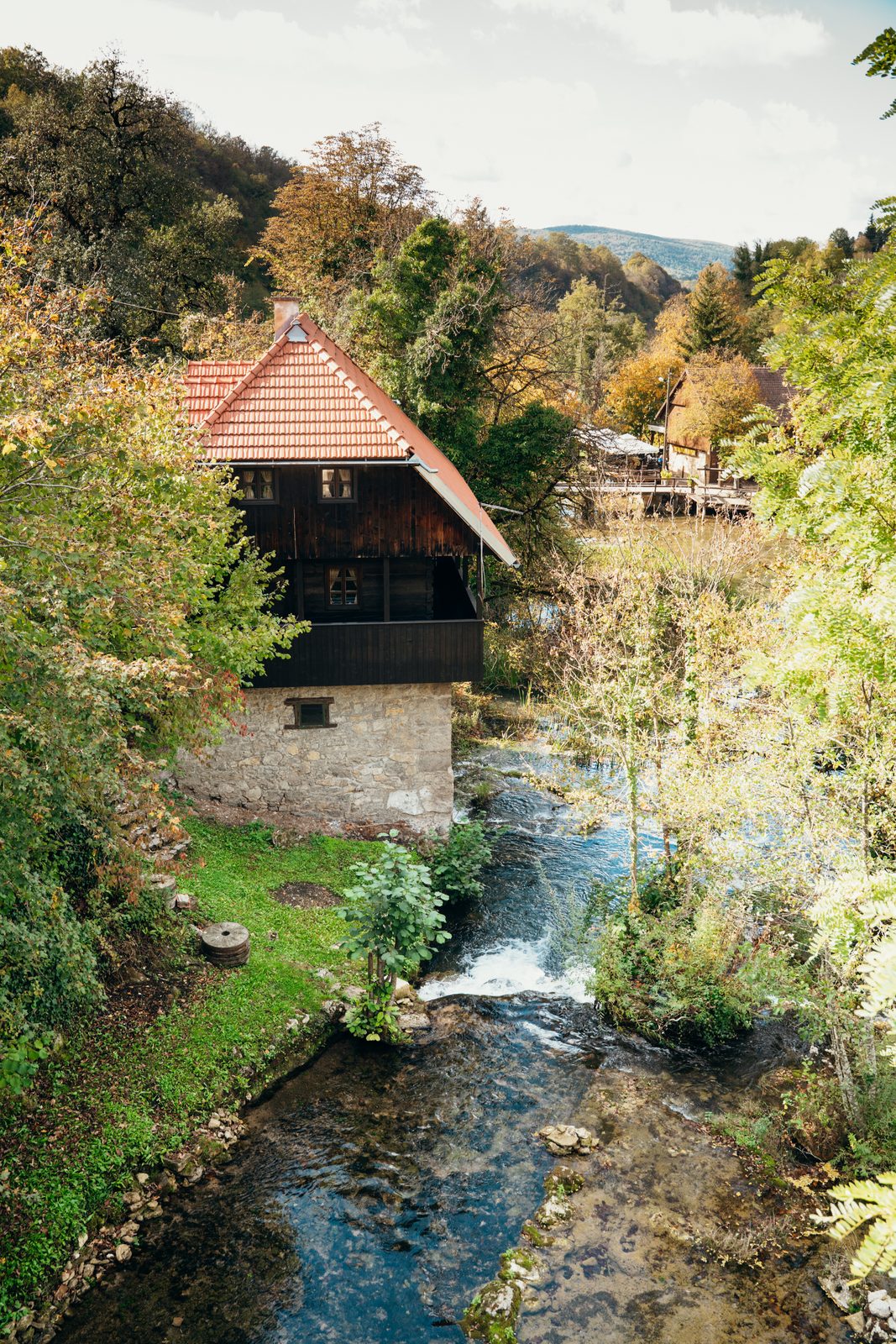 Watermills and little waterfalls in Rastoke.